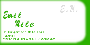 emil mile business card